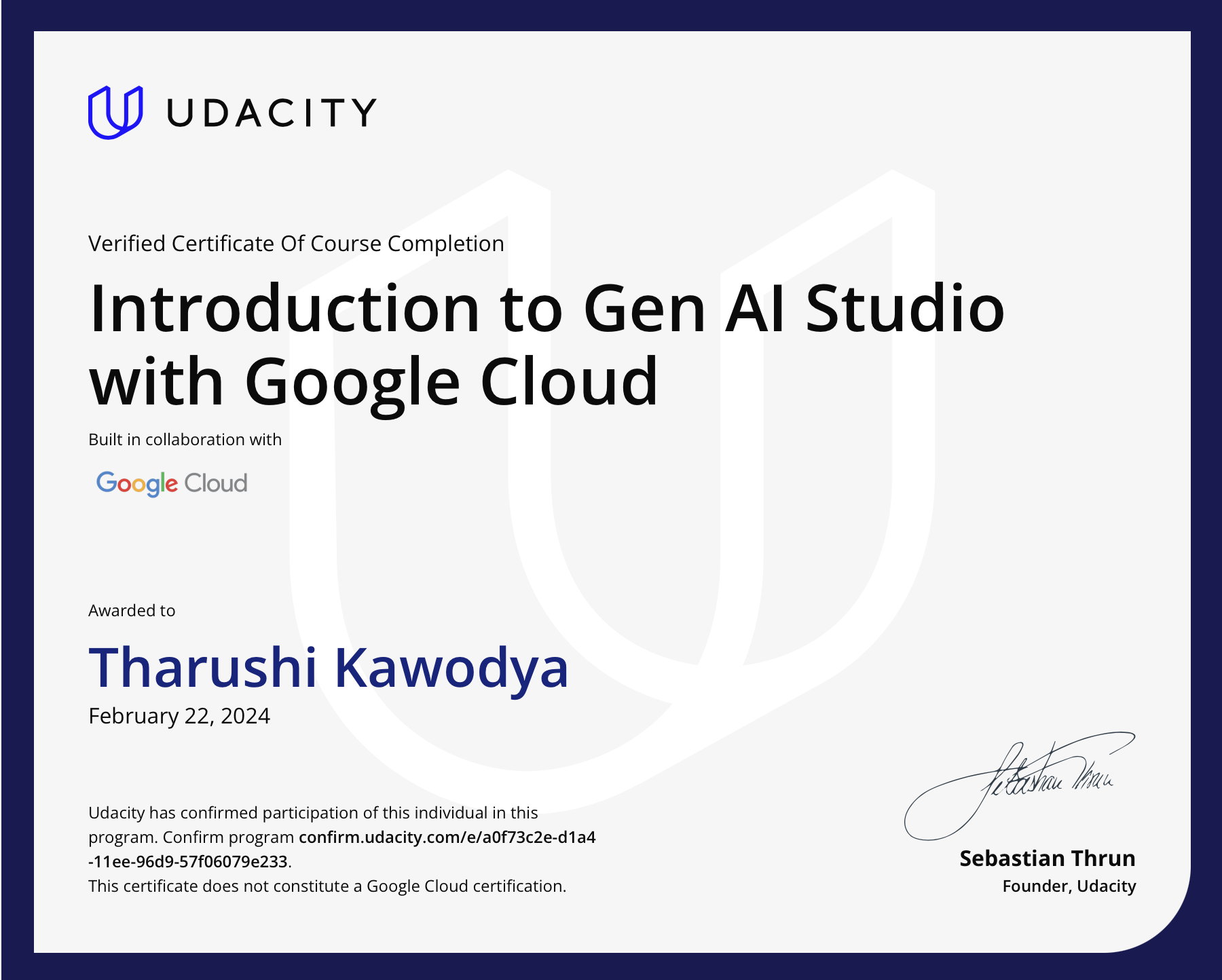 Certificates