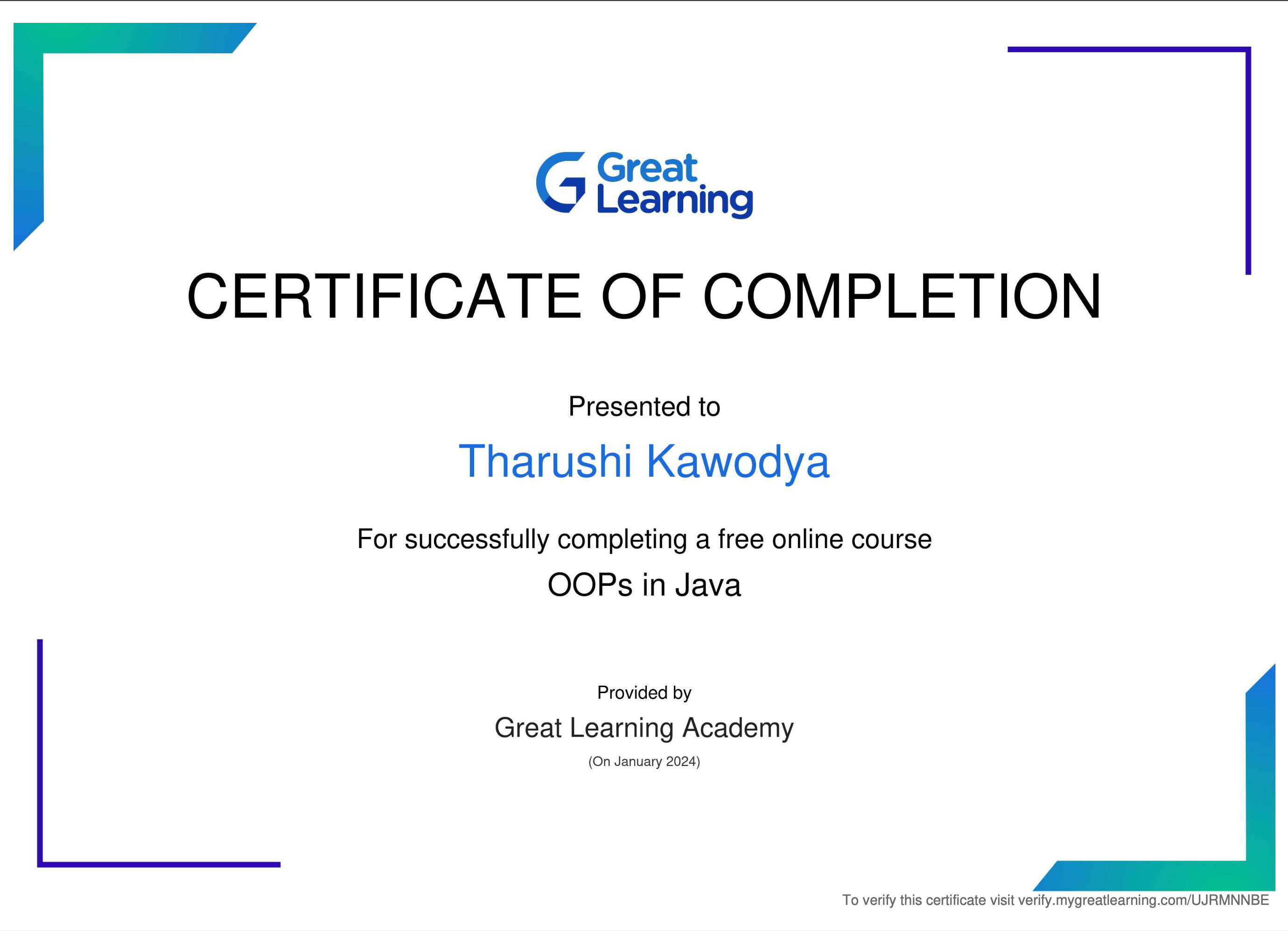 Certificates